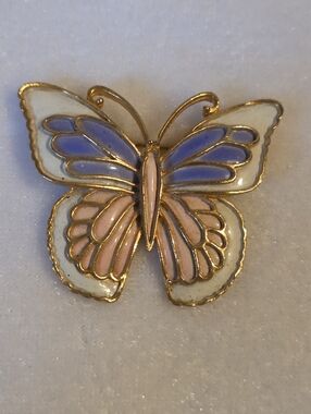 Vintage JJ Jonette Jewelry Butterfly Brooch / Pin